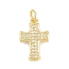 Brass Micro Pave Cubic Zirconia Pendants KK-F938-24B-G-1