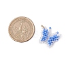 Glass Seed Beaded Butterfly Pendants PALLOY-MZ00473-01-2