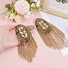 2Pcs Iron Tassel Chain Shoulder Epaulettes DIY-HY0003-62G-3