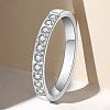 Stainless Steel and Crystal Rhinestone Finger Rings for Women FS-WG71548-05-1