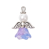 Glass Pearl Pendants PALLOY-JF03655-01-3