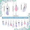 8pairs Brass Dangle Earrings EJEW-SC00002-2