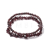 Chip & Round Natural Garnet Beaded Stretch Bracelets for Women BJEW-JB10189-04-1