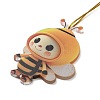 Cute Bees Acrylic Pendant Decoration HJEW-G026-01E-3