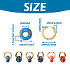 DIY Gemstone Beaded Hoop Earring Making Kits DIY-SW0001-06-3