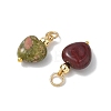 Natural & Synthetic Mixed Stone Pendants PALLOY-JF05481-01-2