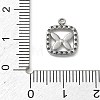 304 Stainless Steel with Crystal Rhinestone Charms RB-CBA8719-01A-P-3