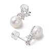 Natural Pearl Ear Studs EJEW-P286-17P-2