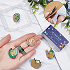 SUNNYCLUE 5Pcs 5 Styles Knitting Theme Enamel Pins JEWB-SC0001-41-3