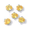 Brass Pave Cubic Zirconia Connector Charms KK-F892-53P-08-1