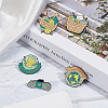 SUNNYCLUE 5Pcs 5 Styles Knitting Theme Enamel Pins JEWB-SC0001-41-4