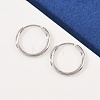 925 Sterling Silver Hoop Earrings STER-B008-01B-P-1