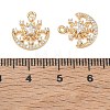 Brass Micro Pave Clear Cubic Zirconia Charms CU-CBAB0CF-15G-3