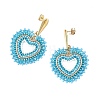 Glass Seed Bead Dangle Earrings EJEW-MZ00768-01-4