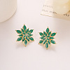 Alloy Enamel Stud Earrings WG34768-02-1