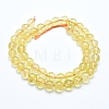 Natural Citrine Beads Strands X-G-E483-12-8mm-2