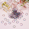 100pcs Rainbow Color 304 Stainless Steel Open Jump Rings STAS-ME0003-78B-4