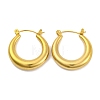 Moon Ion Plating(IP) 304 Stainless Steel Hoop Earrings EJEW-H013-10G-1