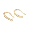 Brass Micro Pave Clear Cubic Zirconia Earring Hooks KK-G415-27G-1