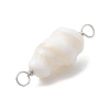 Natural Conch Shell Connector Charms PALLOY-JF02812-01-5