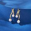 Natural Pearl Ear Studs EJEW-P286-46G-4