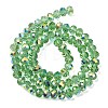 Electroplate Transparent Glass Beads Strands EGLA-A046-01C-04-3