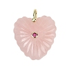 Natural Rose Quartz Carved Pendants G-C276-01G-08-1