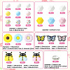 25Pcs 8 Styles Silicone & 15Pcs Iron Grade A Crystal Rhinestone Spacer Beads Findings Kits SIL-YW0002-67A-3
