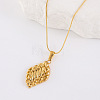 Exaggerated Flower Petal Stainless Steel Pendant Necklaces for Women BZ9143-3