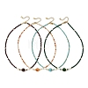 Natural & Synthetic Mixed Gemstone Round and Natural Cultured Freshwater Pearl Beaded Necklaces NJEW-JN06554-2
