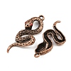 Alloy Burgundy Rhinestone Big Pendants AL-CBA2376-32R-2
