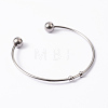 Fashion 304 Stainless Steel Cuff Bangles Torque Bangles BJEW-H473-01P-3