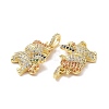 Brass Micro Pave Cubic Zirconia Pendants ZIRC-I063-11G-3