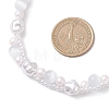 Plastic Imitation Pearl with Cat Eye Round and Nuggets Beaded Necklaces for Women NJEW-JN05714-3