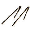 Brass Pave Rhinestone Chain Tassel Shape Big Pendants KK-N216-418-02LG-3