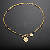 Stainless Steel Heart Pendant Cable Chain OT Necklaces for Women Daily Wear SN2723-1-1