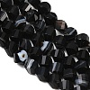Natural Banded Agate Beads Strands G-P611-C10-01-4
