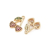 Brass Micro Pave Cubic Zirconia Pendants KK-C115-03D-04G-2
