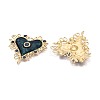 304 Stainless Steel and Enamel Big Pendants STAS-T068-101B-G-2
