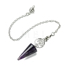 Natural Amethyst Cone Dowsing Pendulum Big Pendants G-C114-02P-16-2