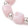 3Pcs Two Tone Acrylic & CCB Plastic Cuboid Beaded Stretch Bracelets for Women BJEW-JB13302-02-4