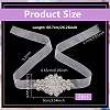 2Pcs Glass & Alloy & Polyester & Resin Flower Bouquet Ribbon DIY-FG0010-24-2