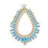 Glass Seed Beaded Pendnats PALLOY-MZ01361-02-1