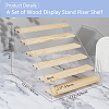 Rectangle Acrylic with Wood Minifigures Organizer Display Risers ODIS-WH0038-102D-2