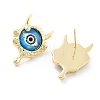 Rack Plating Eye Brass Stud Earrings EJEW-C108-08G-04-2