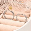 Rack Plating Twist Brass Hoop Earrings EJEW-H143-21P-3