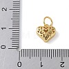 925 Sterling Silver 3D Hollow Flower Heart Charms STER-M099-02G-3