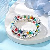 Non-magnetic Synthetic Hematite Bead & Glass Bangle Making BJEW-JB10988-2