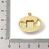 Brass Pave Synthetic Turquoise Pendants X-KK-U047-20G-01-3