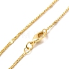 2mm Rack Plating Brass Curb Chain Necklaces for Women Men MAK-L044-24G-2